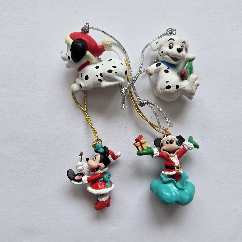 Disney Miniature Christmas Ornaments Vintage 1990s